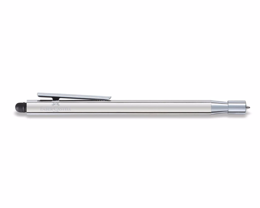 Neo Slim Stainless Steel Ballpoint Pen With Stylus