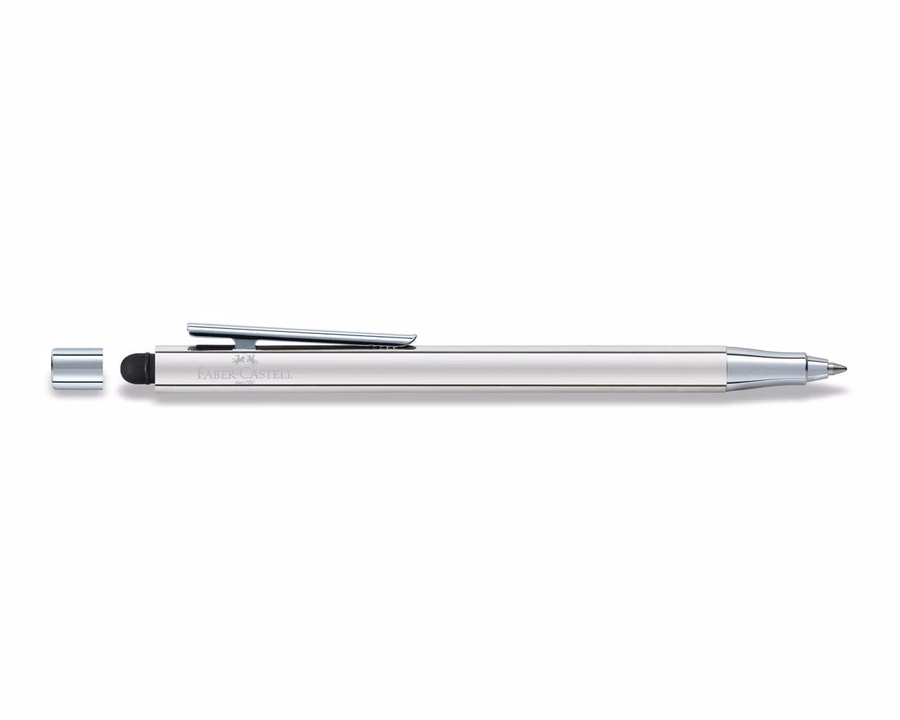 Neo Slim Stainless Steel Ballpoint Pen With Stylus