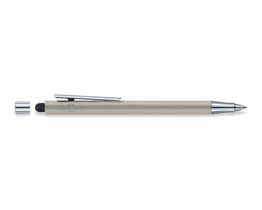 Neo Slim Stainless Steel Ballpoint Pen With Stylus