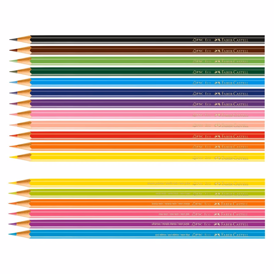 Col. Ecopencil X 12 Colours + 6 Neon
