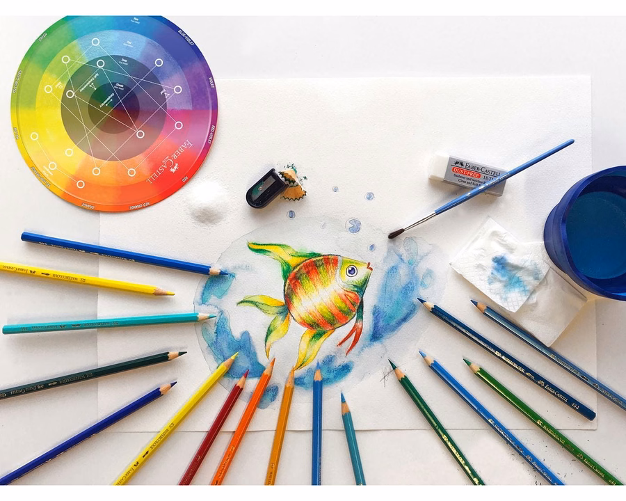 Watercolour Pencil Tin Of 36