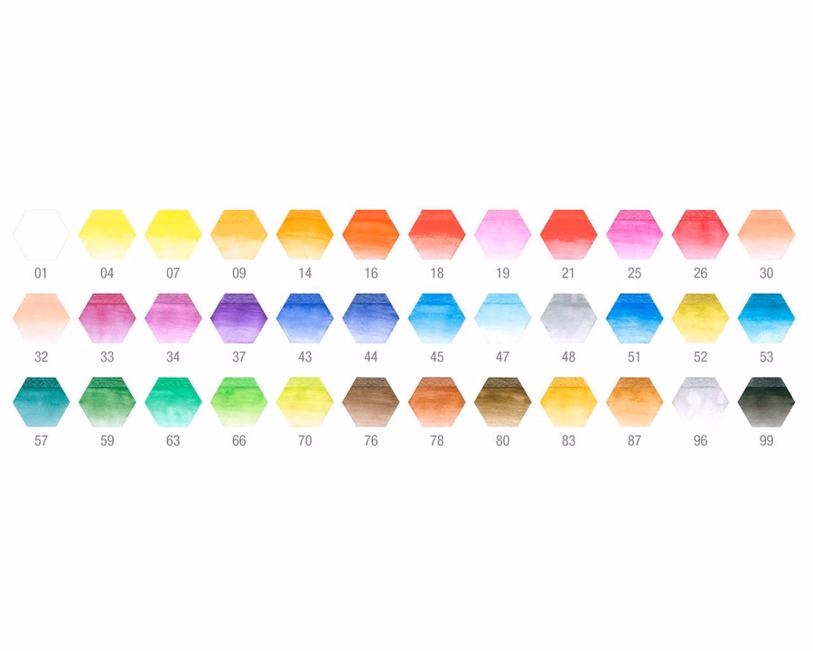 Watercolour Pencil Tin Of 36
