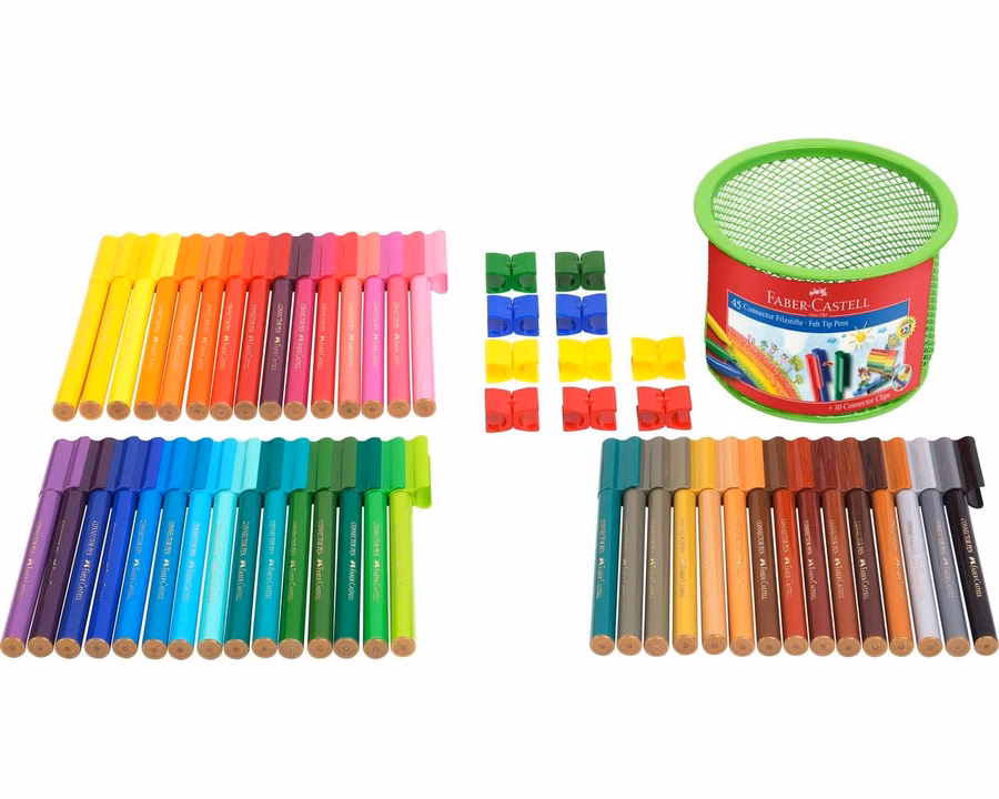 Connector Felt Tip Pen Set Mesh Tins