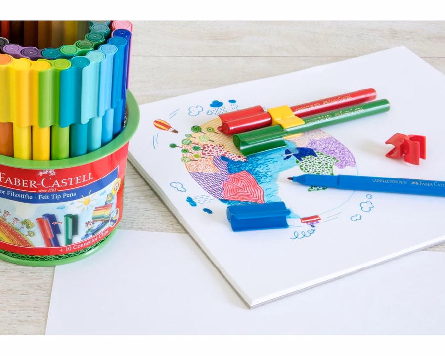 Connector Felt Tip Pen Set Mesh Tins