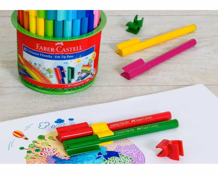 Connector Felt Tip Pen Set Mesh Tins