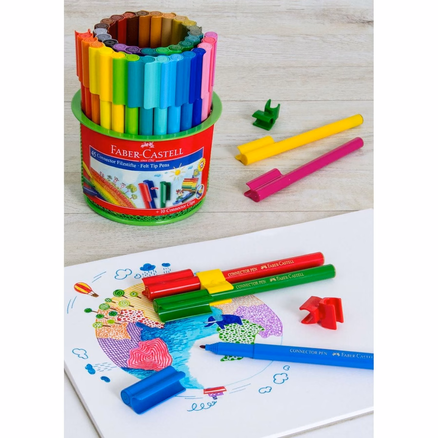 Connector Felt Tip Pen Set Mesh Tins