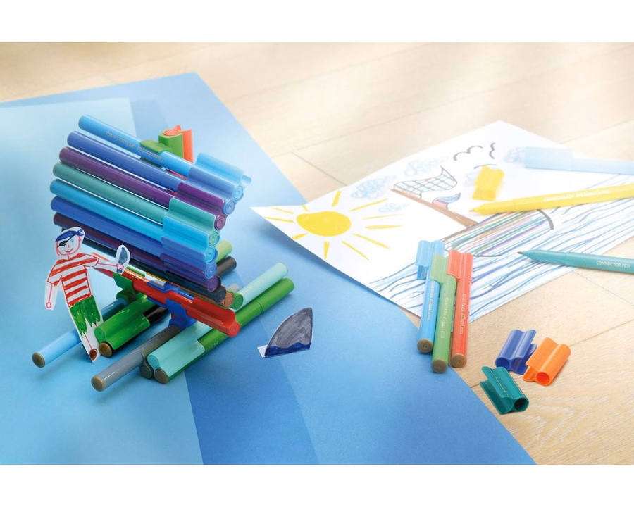 Connector Felt Tip Pen Set Carrying Case