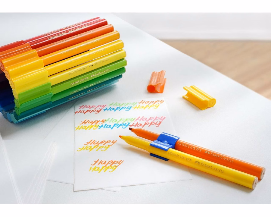 Connector Felt Tip Pen Set Carrying Case