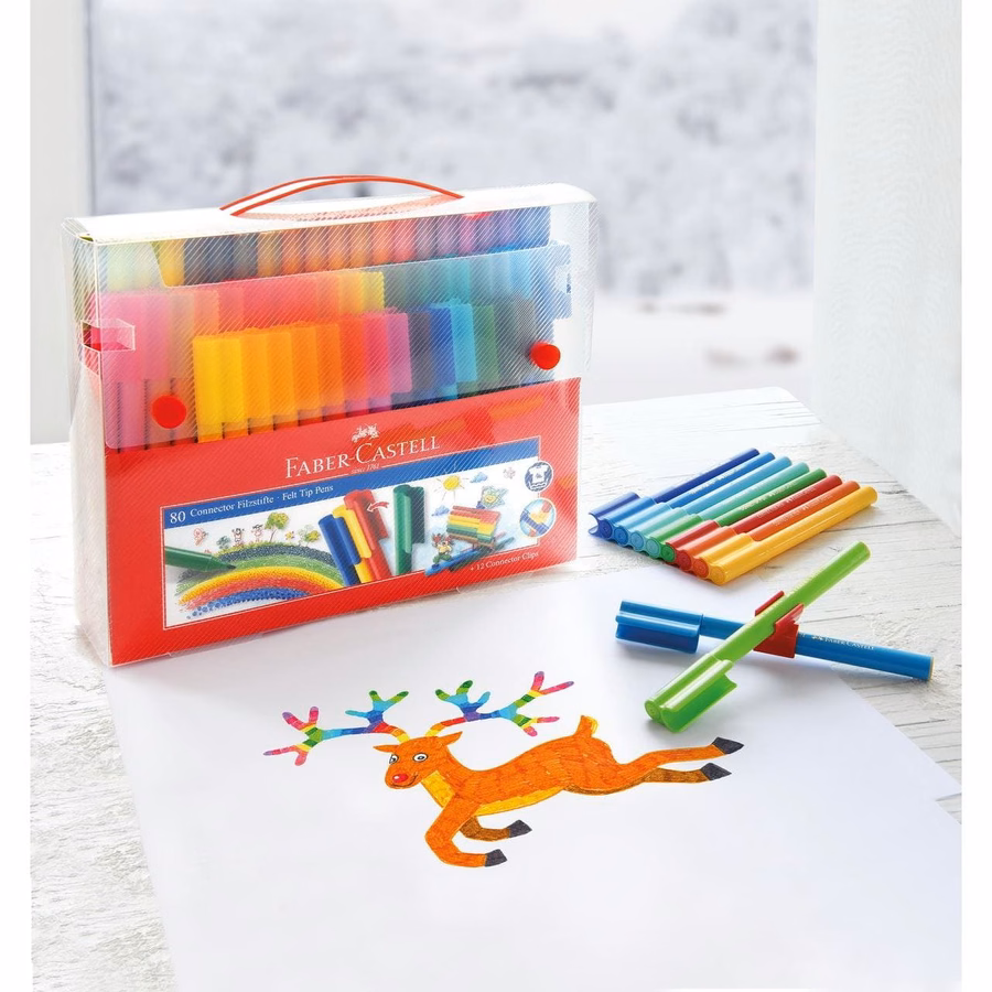Connector Felt Tip Pen Set Carrying Case
