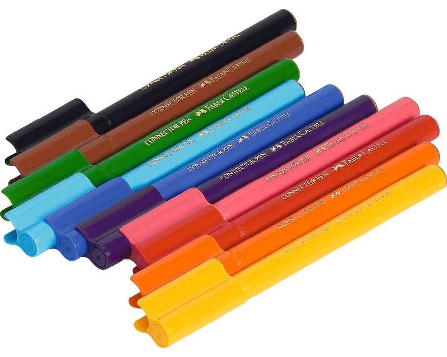 Connector Felt Tip Pen Set Carrying Case