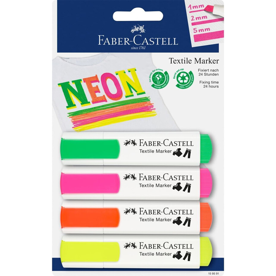 textile marker neon yellowneon pinkneon orangeneon green