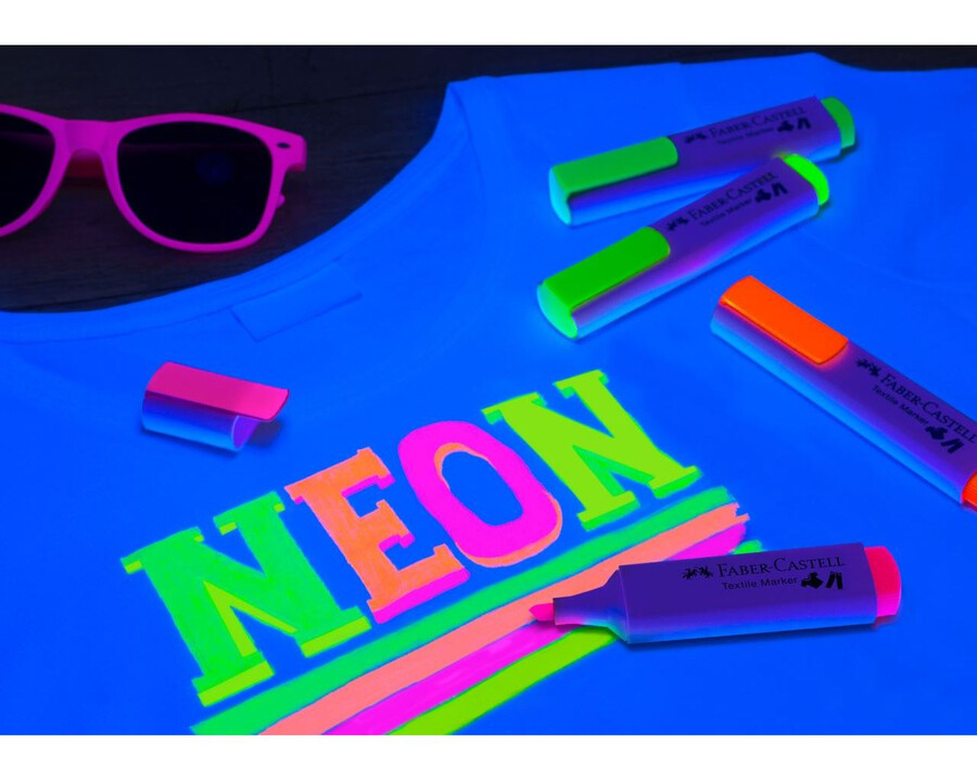 textile marker neon yellowneon pinkneon orangeneon green