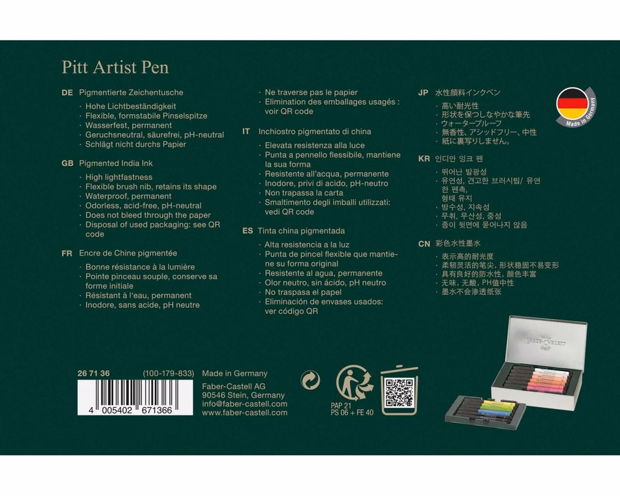 Pitt Artist Pen India Ink Pens