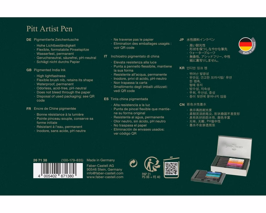 Pitt Artist Pen India Ink Pens